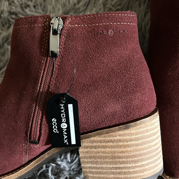 Ecco Shape 35 Sartorelle Ankle Bootie Water Resistant Andorra Red Suede EU 38 - Picture 2 of 8